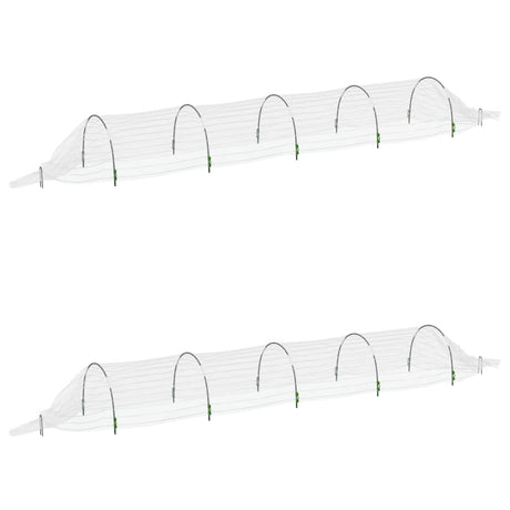 Vidaxx Wachstumstunnel 2 Stück 1,5x5 m Glasfaser und Polypropylen