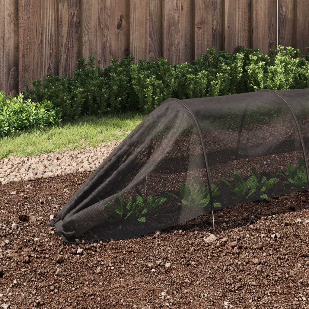 VidaXL Growtunnel 2 Stk. Stahl und Polyethylen schwarz