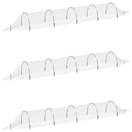 Vidaxx Wachstumstunnel 3 Stück 1,5x5 m Glasfaser und Polypropylen