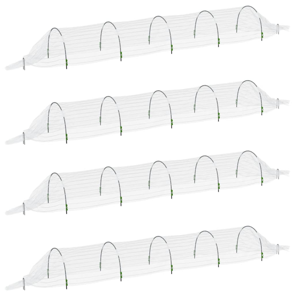 Vidaxl Grow Tunnels 4 stk 1,5x5 m fiberoptisk og polypropen