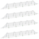 Vidaxx-Anzuchttunnel 4 Stück 1,5 x 5 m aus Glasfaser und Polypropylen