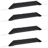 VidaXL Growtunnel 4 Stück Stahl und Polyethylen schwarz