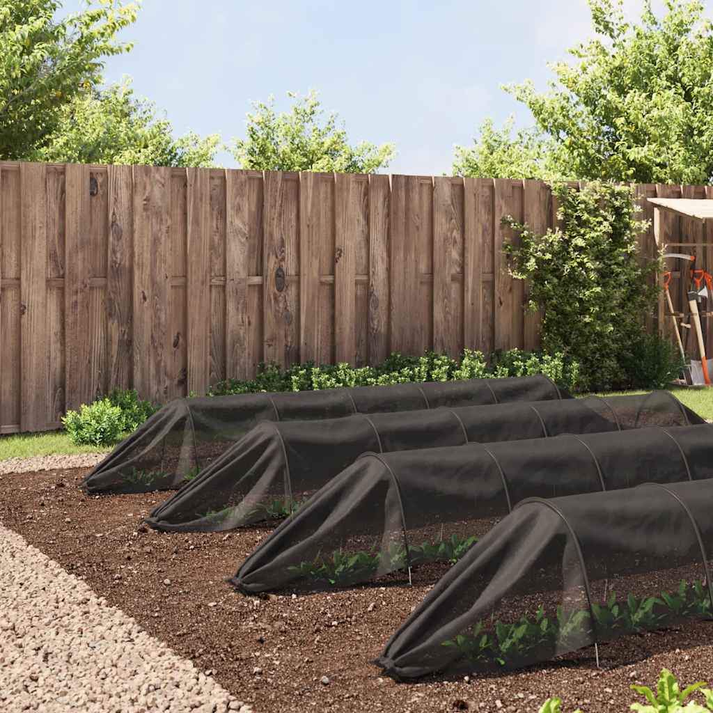 VidaXL Growtunnel 4 Stück Stahl und Polyethylen schwarz