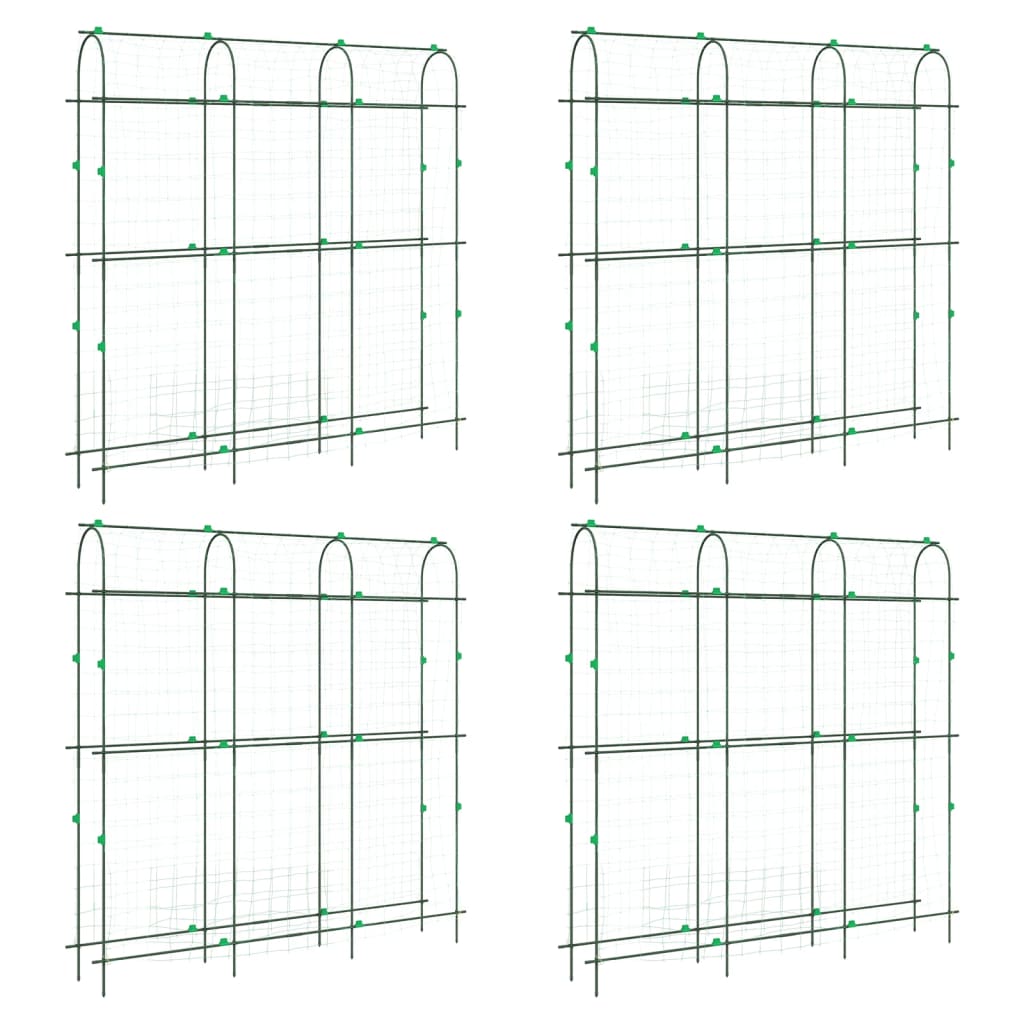 Vidaxl Plant Climbing Racks 4 PC U-ram stål