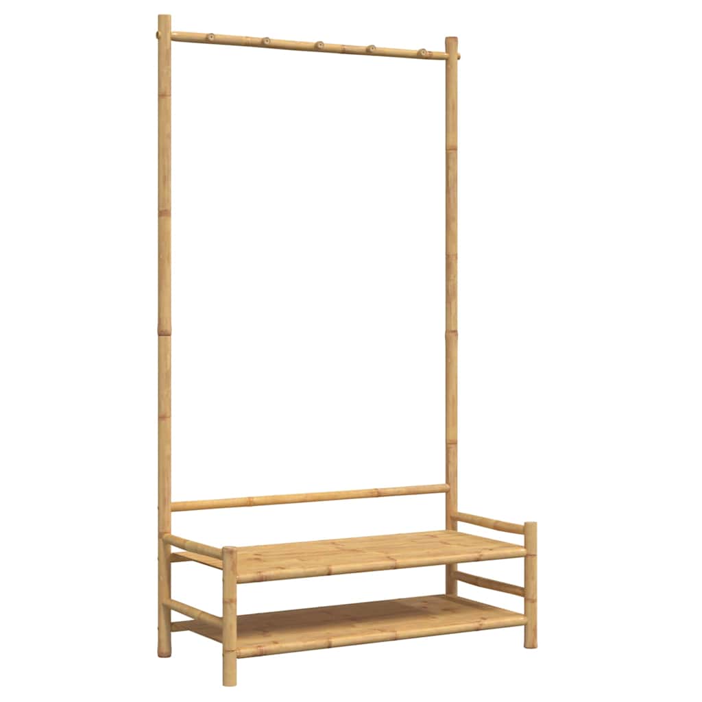 VidaXL Kleiderständer mit Regalen 103x40x183 cm Bambus