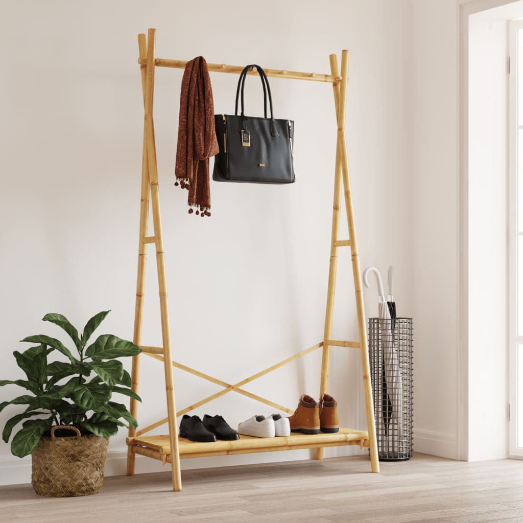 Vidaxx Kleiderständer mit Ablage 102x50x190 cm Bambus
