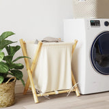 VidaXL Wäschekorb 45x55x63,5 cm Bambus cremeweiß