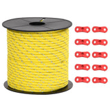 Vidaxxl Zelt-Abspannleine mit Reflektorstreifen und Spannern 50 m 4 mm