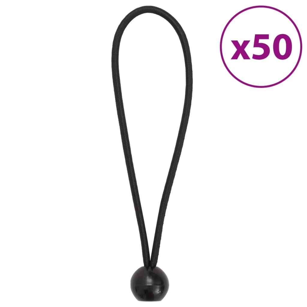 Vidaxl bungeekoorden met ballen 50 st 21x0,5 cm