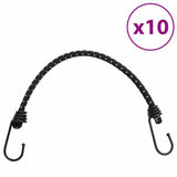 Vidaxl Spanngummis mit reflektierenden Streifen und Haken 10 Stück 46 cm