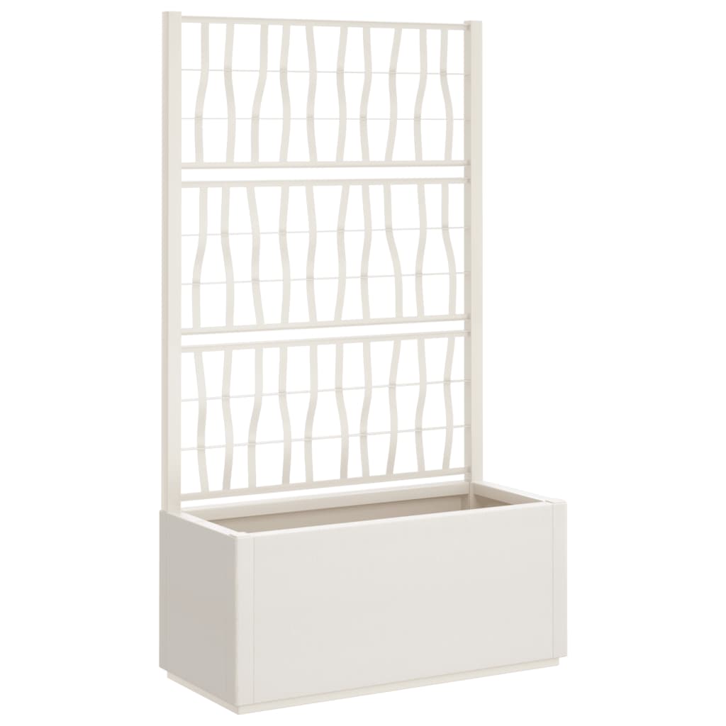 Vidaxx Pflanzgefäß mit Spalier 80x36x140 cm Polypropylen weiß