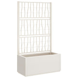 Vidaxx Pflanzgefäß mit Spalier 80x36x140 cm Polypropylen weiß