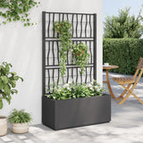 Vidaxx Pflanzgefäß mit Spalier 80x36x140 cm Polypropylen dunkelgrau