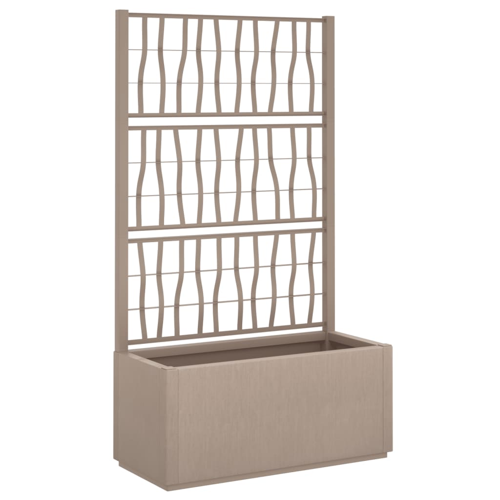 Vidaxx Pflanzgefäß mit Spalier 80x36x140 cm Polypropylen hellbraun