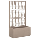 Vidaxx Pflanzgefäß mit Spalier 80x36x140 cm Polypropylen hellbraun