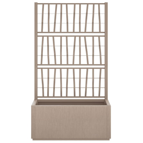 Vidaxx Pflanzgefäß mit Spalier 80x36x140 cm Polypropylen hellbraun