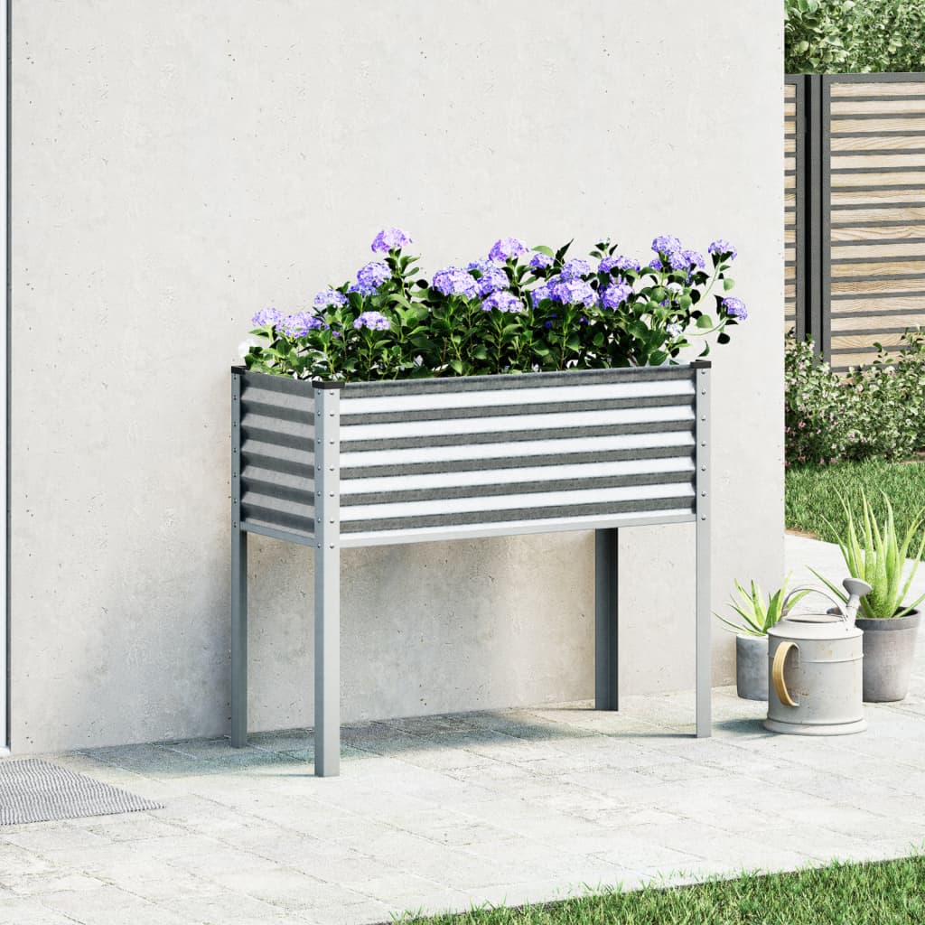 Vidaxl plantenbank 100x41x90 cm gegalvaniseerd staal