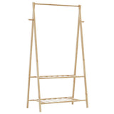 Vidaxx Kleiderständer mit Regalen 96x45,5x150,5 cm Bambus