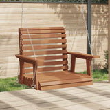 Vidaxl Gartenschaukelstuhl mit Metallketten, massives Kiefernholz, braun