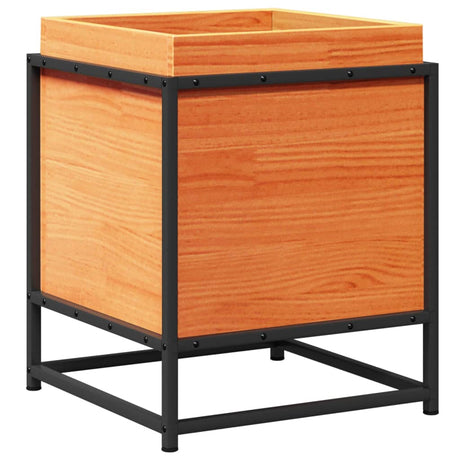 Vidaxx Pflanzgefäß 40x40x50 cm massives Kiefernholz, braun gewaschen