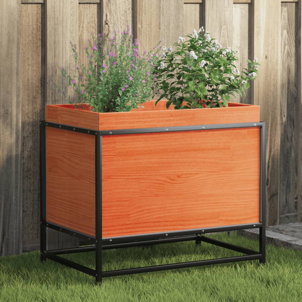 Vidaxx Pflanzgefäß 60x40x50 cm massives Kiefernholz, braun gewaschen