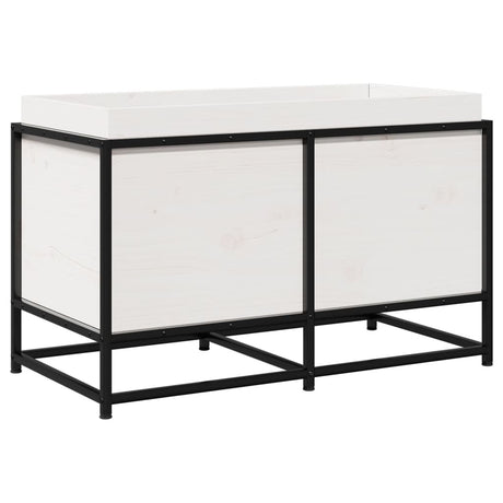 Vidaxx Pflanzgefäß 80x40x50 cm massives Kiefernholz weiß