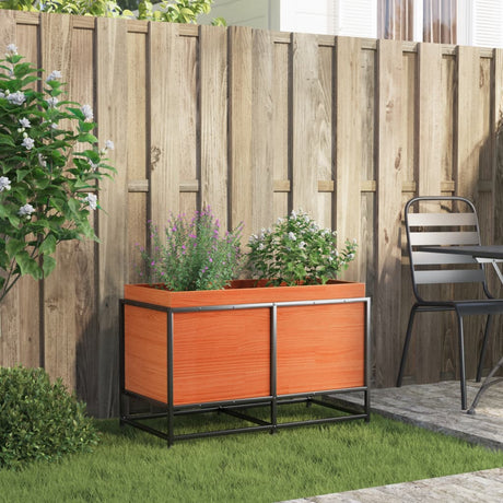 Vidaxx Pflanzgefäß 80x40x50 cm massives Kiefernholz, braun gewaschen