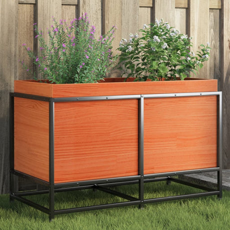 Vidaxx Pflanzgefäß 80x40x50 cm massives Kiefernholz, braun gewaschen