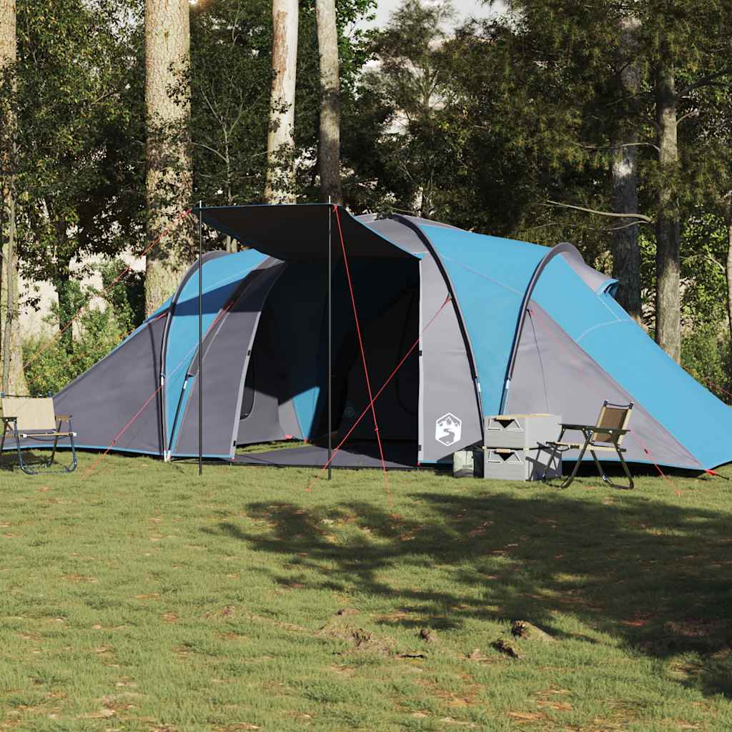 Vidaxl dome tente 6 personnes imperméables bleu