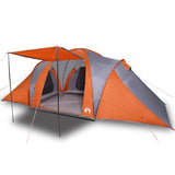 Vidaxl Dome Tent de 6 personas impermeables grises y naranja