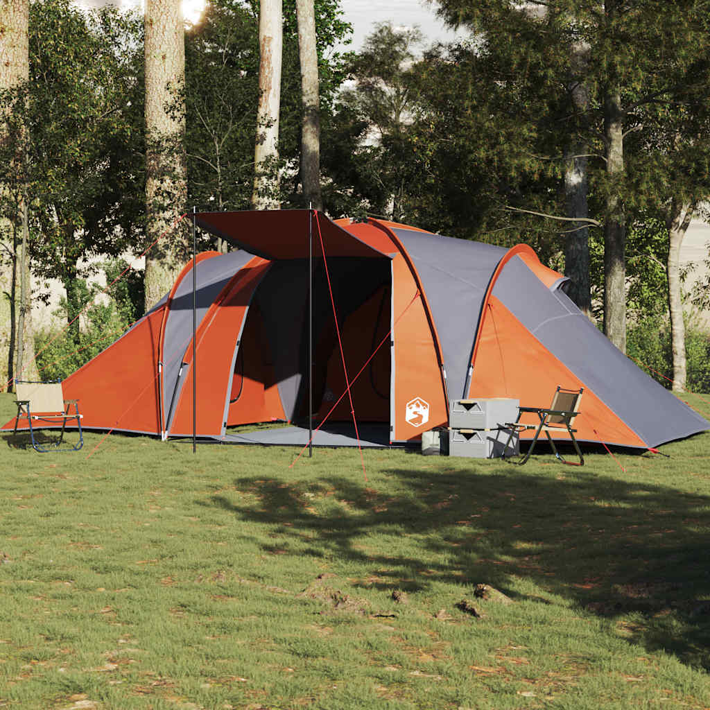 Vidaxl Dome tent 6-person waterproof gray and orange