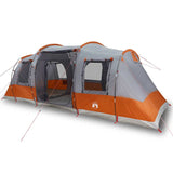 Vidaxl Tunnel tent 4-person waterproof gray and orange