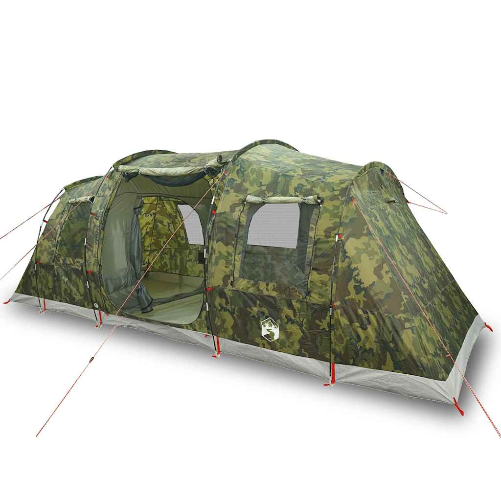 Vidaxl Tunnel Tent à 4 personnes Camouflage imperméable