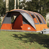 Vidaxl Tunnel Tent à 5 personnes étanche gris et orange