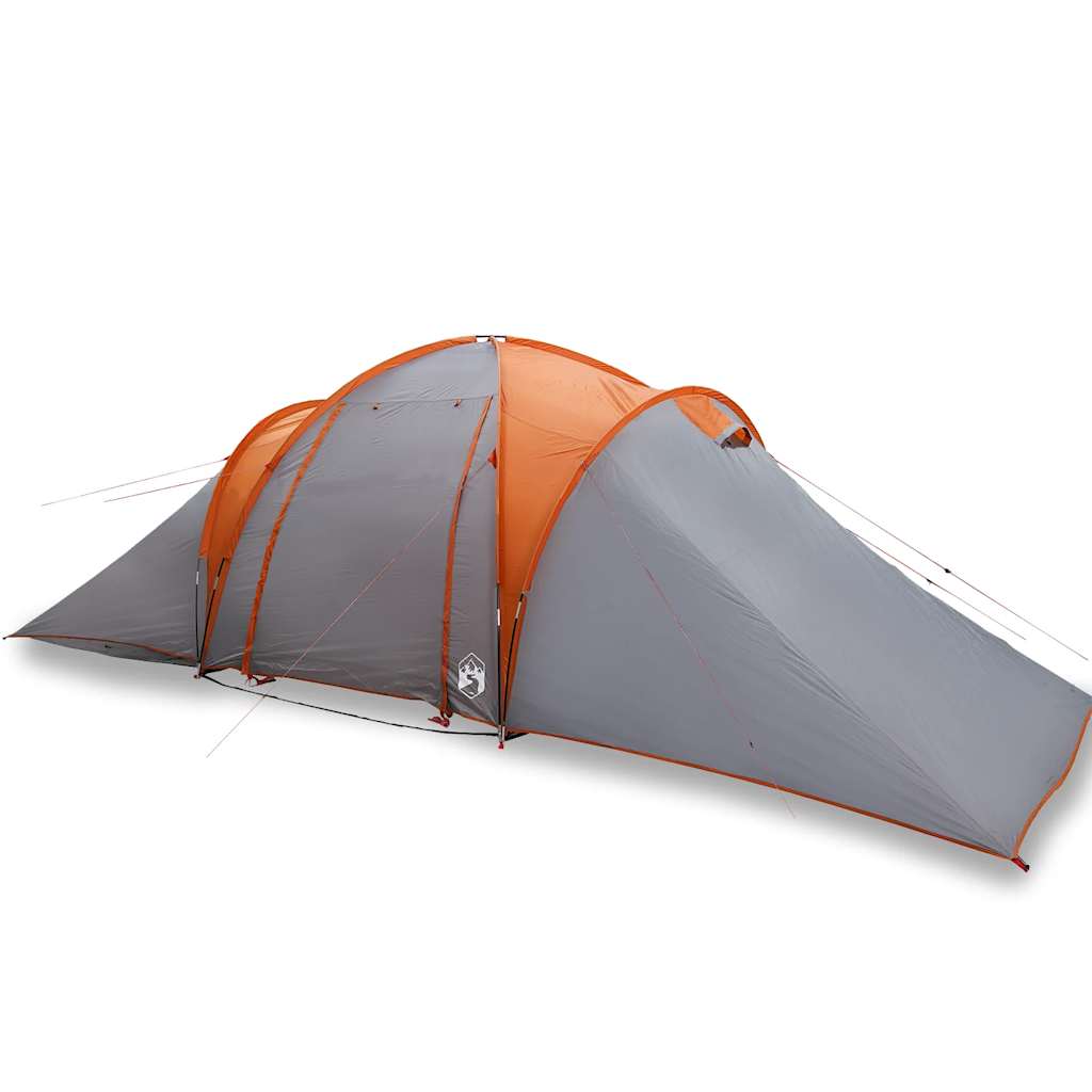 Vidaxx Kuppelzelt 6-Personen wasserdicht grau und orange