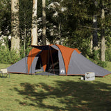 Vidaxx Kuppelzelt 6-Personen wasserdicht grau und orange
