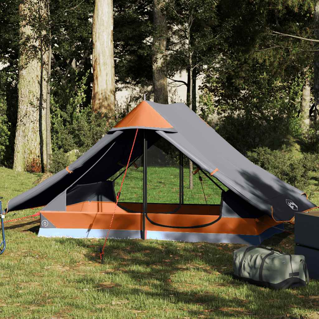 Vidaxl tent 2-persoons waterdicht grijs