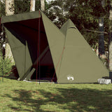 Vidaxl Tipi-Zelt 6-Personen wasserdicht olivgrün