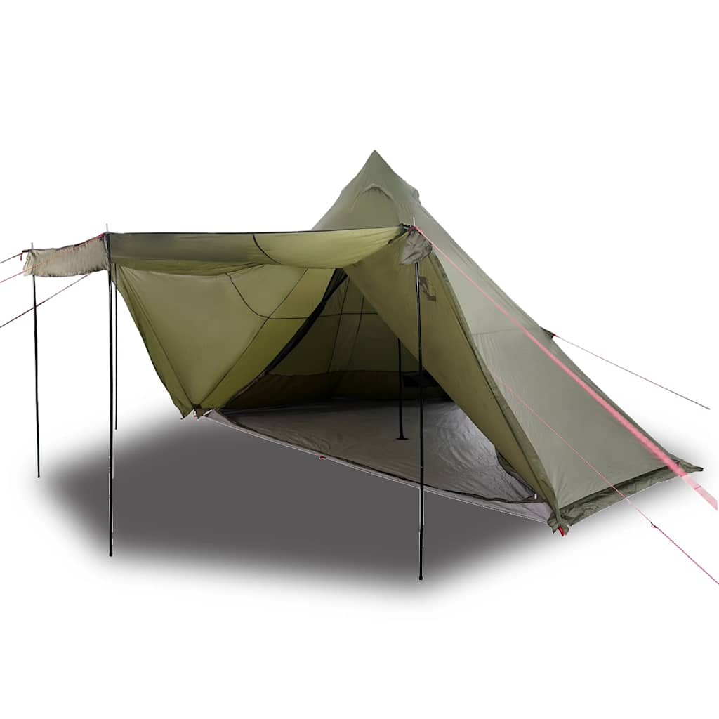 Vidaxl Tipi-Zelt 6-Personen wasserdicht olivgrün