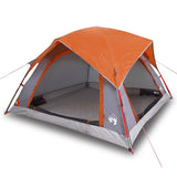 Vidaxl Tent 4-Persona impermeable gris y naranja