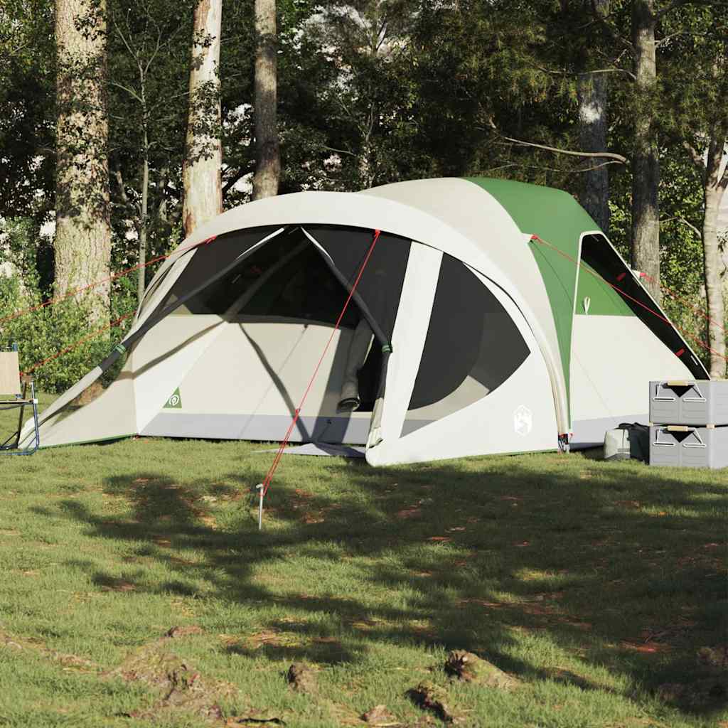 Vidaxl Tunnel Tent Green impermeabile per 6 persone