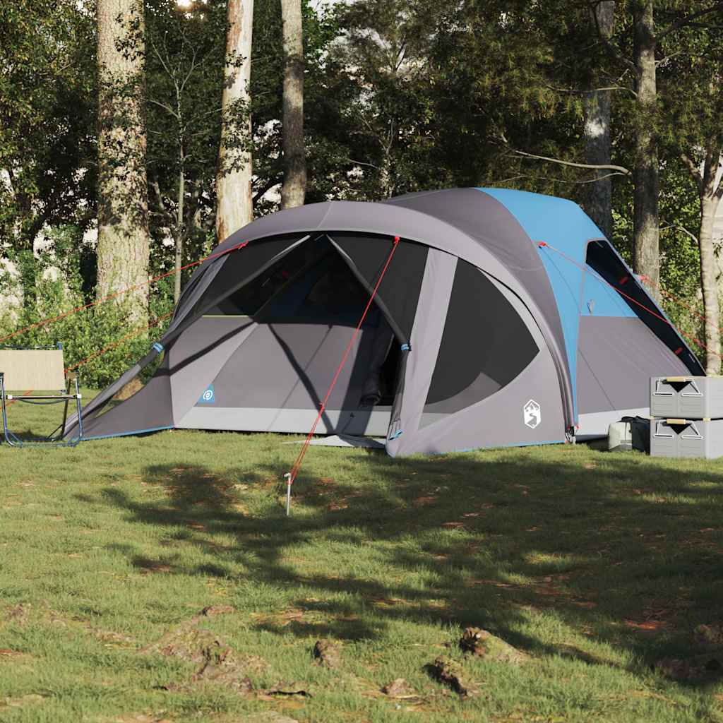 Tenda tunnel Vidaxl Blu impermeabile per 6 persone