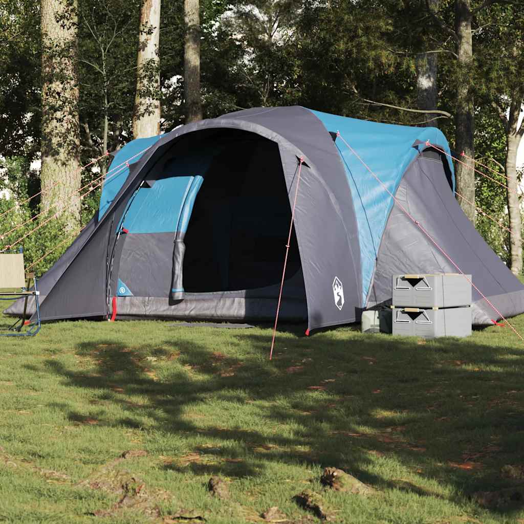 Vidaxl dome tente 6 personnes imperméables bleu