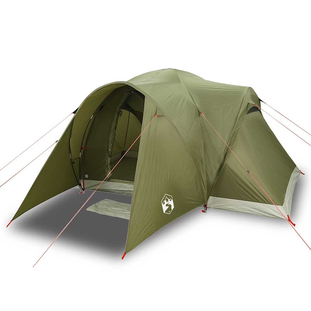 Vidaxl Dome Stan 6-Person Waterproof Olive Green