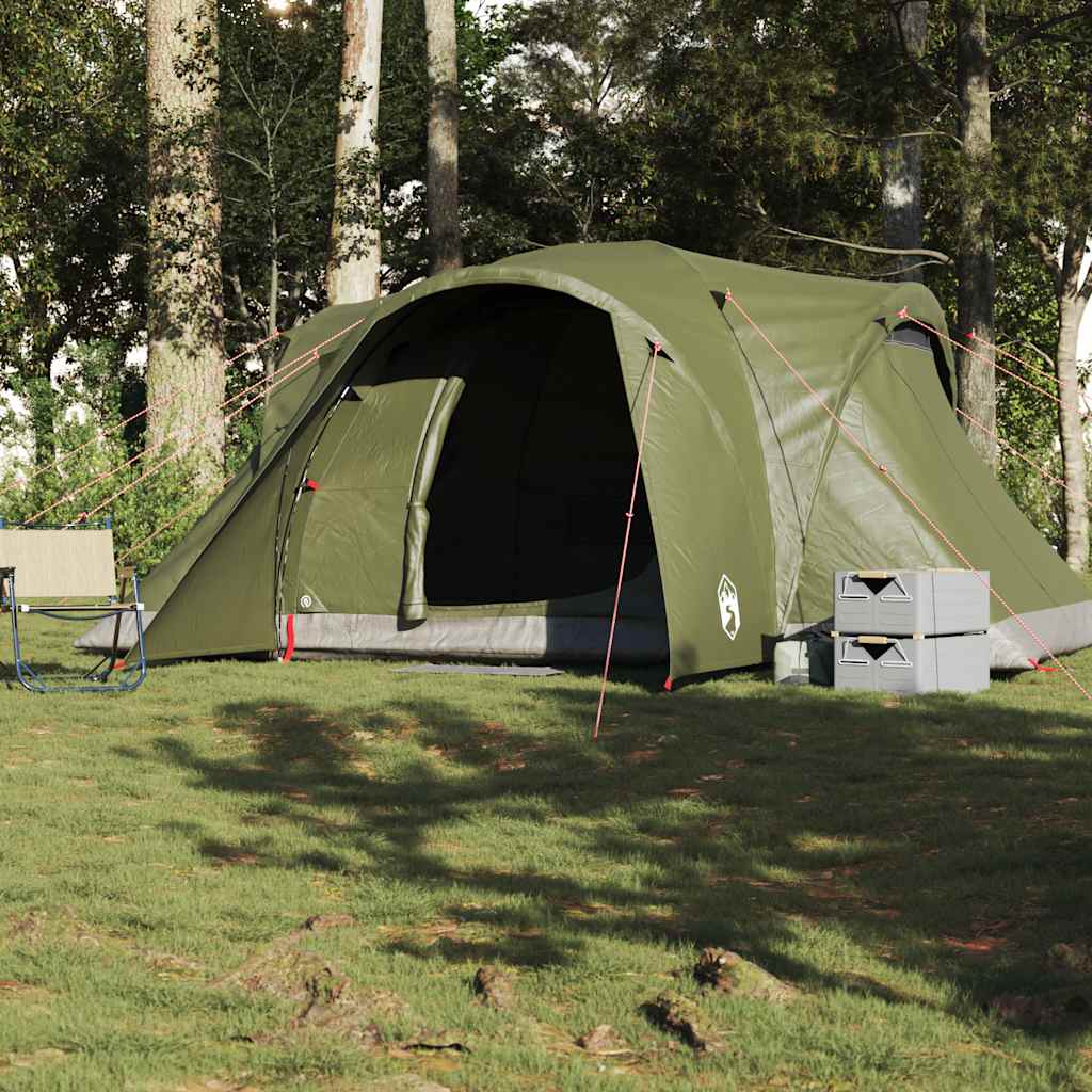 Vidaxl Dome Stan 6-Person Waterproof Olive Green