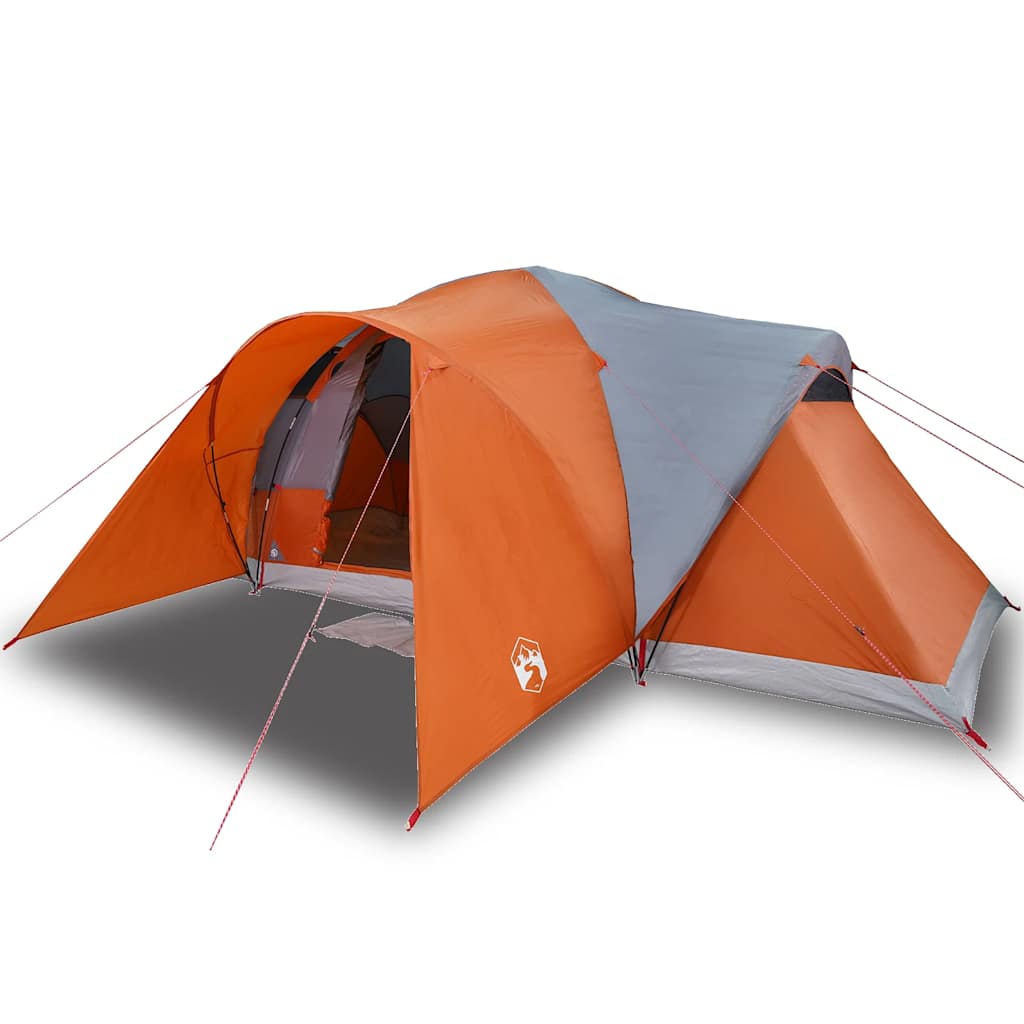 Vidaxl Dome Tenda Grey e arancione impermeabili per 6 persone