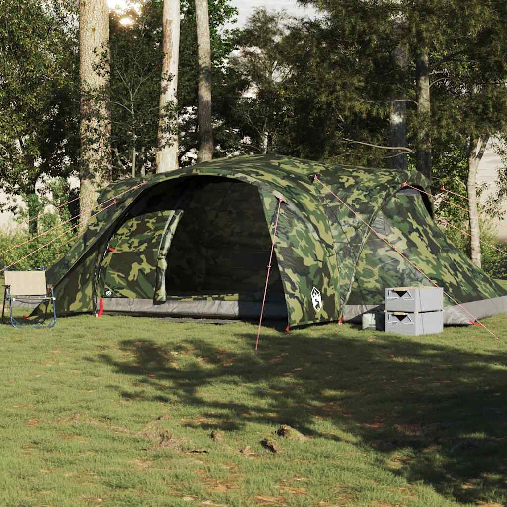 Vidaxl dome tente 6 personnes camouflage imperméable