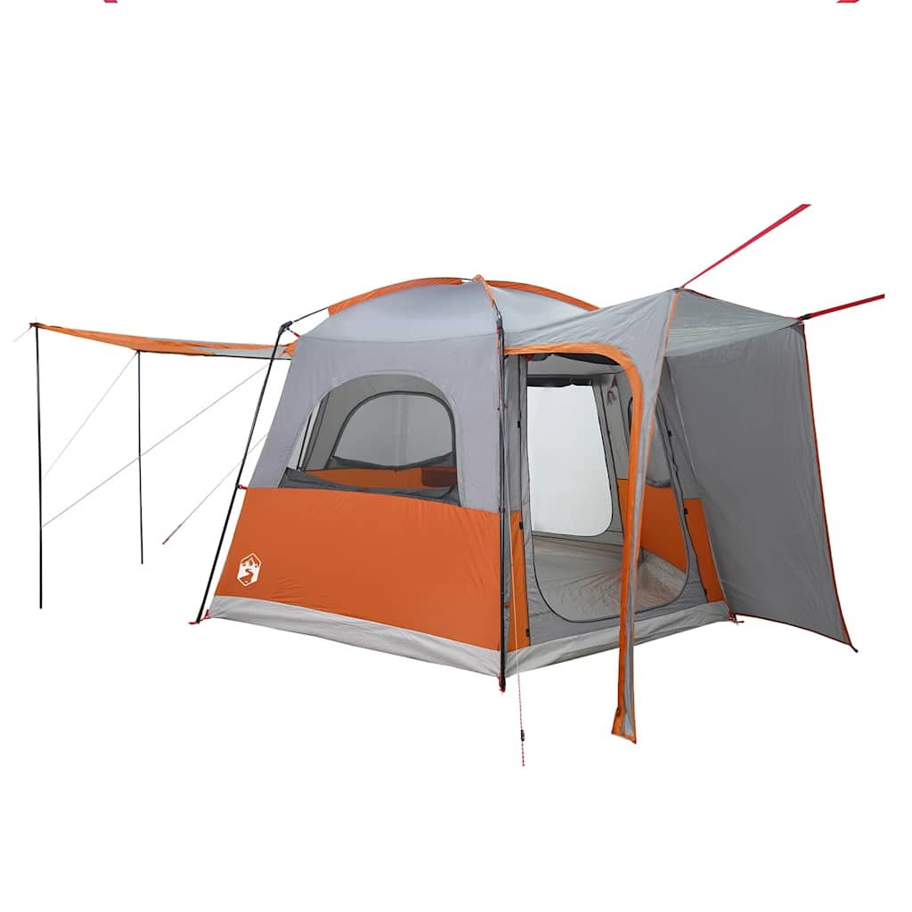 Vidaxl Autotent 4 personas impermeable y naranja