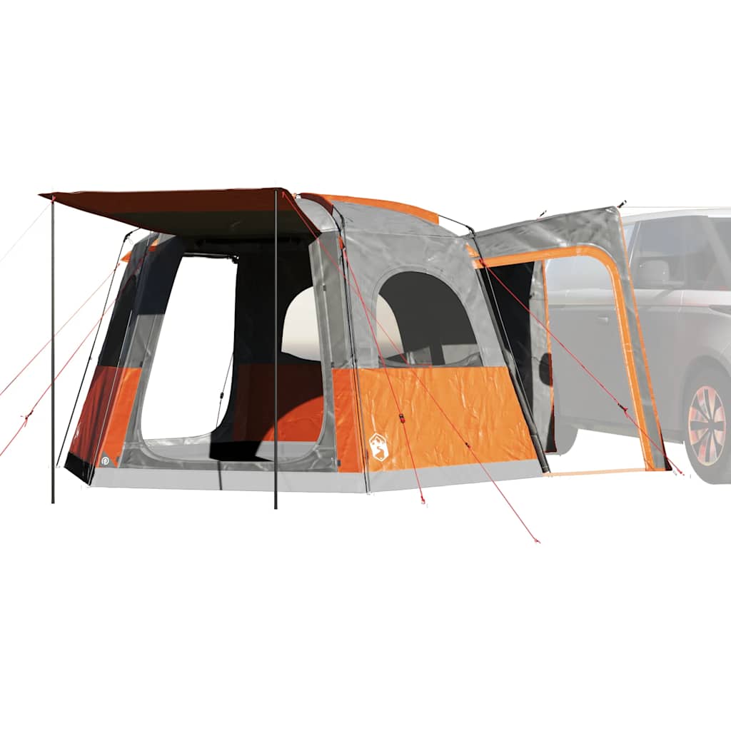 VidaXL Autozelt 4-Personen wasserdicht Grau und Orange