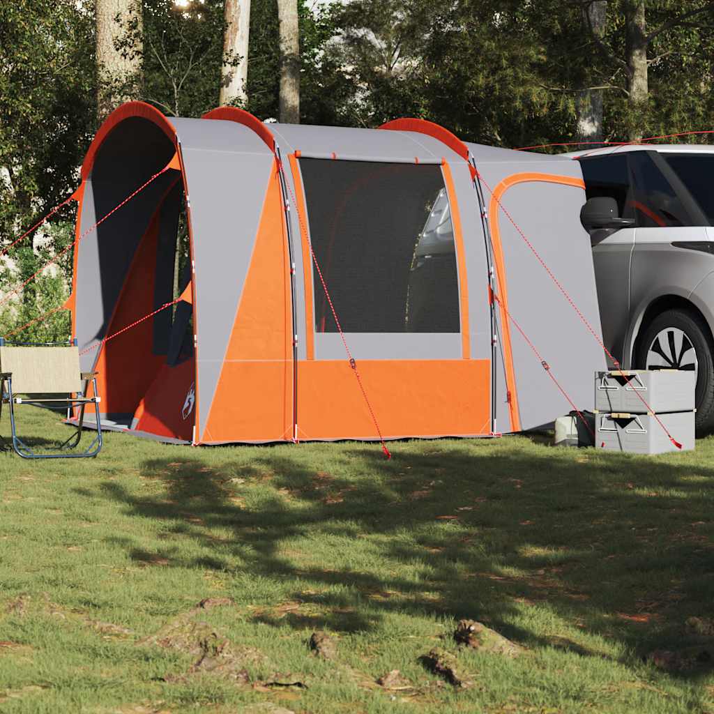 Vidaxl Autotent 4 persone impermeabili grigio e arancione